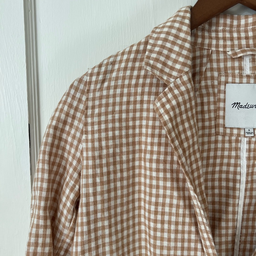 Madewell Women's Beige Checkered Jacket - Picture 4 of 4